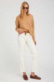 Leather 5 Pocket Ankle Slim Straight