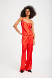 Red Silk Kauai Pants