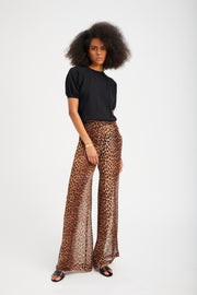 Jaguar Silk Wide Leg Pintuck Trousers