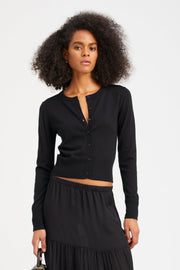 Black Ultra Fine Cashmere Baby Cardigan