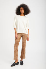 Sepia Suede Ankle Flare