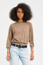 Truffle Cashmere Raglan Sweater