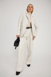 Leather Paloma Pleated Trousers