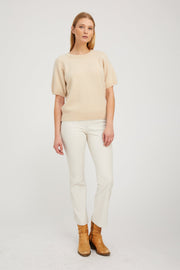 Shell Leather Ankle Flare with Princess Seams