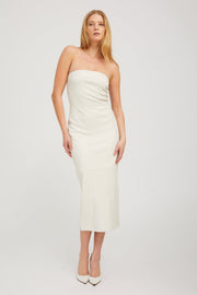 Shell Leather Tube Dress