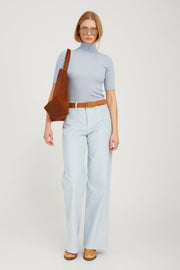 Baby Blue Corduroy Wide Leg Trousers