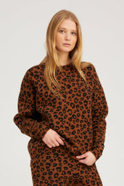 Leopard Cashmere Sweatshirt
