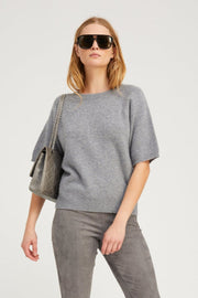Cashmere Short Sleeve Raglan Sweater