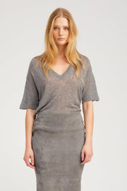 Grey Tissue Cashmere Tee