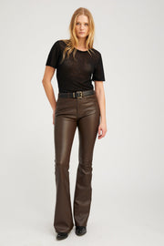 5 Pocket Leather Micro Flare