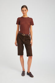 Americano Suede Bermuda Trouser Shorts