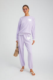 Lavender Heart Sweatpants
