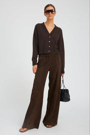 Americano Suede Wide Leg Trousers