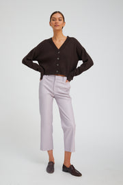 Leather Cropped Trousers