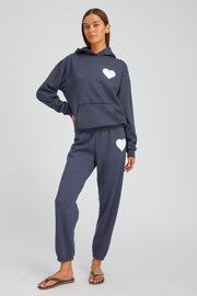 Navy Heart Sweatpants