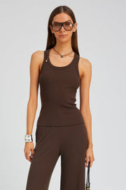 Americano Rib Fitted Scooped Tank