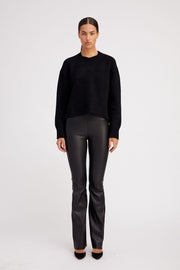 Black Leather Super Flare
