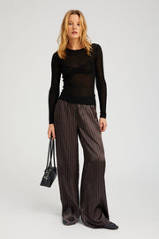 Wide Leg Silk Pants