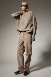 Wide Leg Corduroy Trousers