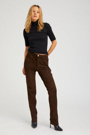 Suede 5 Pocket Slim Straight