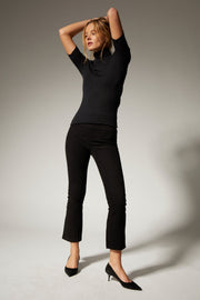 Suede Crop Flare
