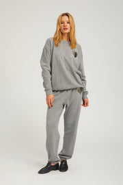 Dark Grey Heart Sweatpants