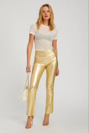 Grace Leather Crop Flare