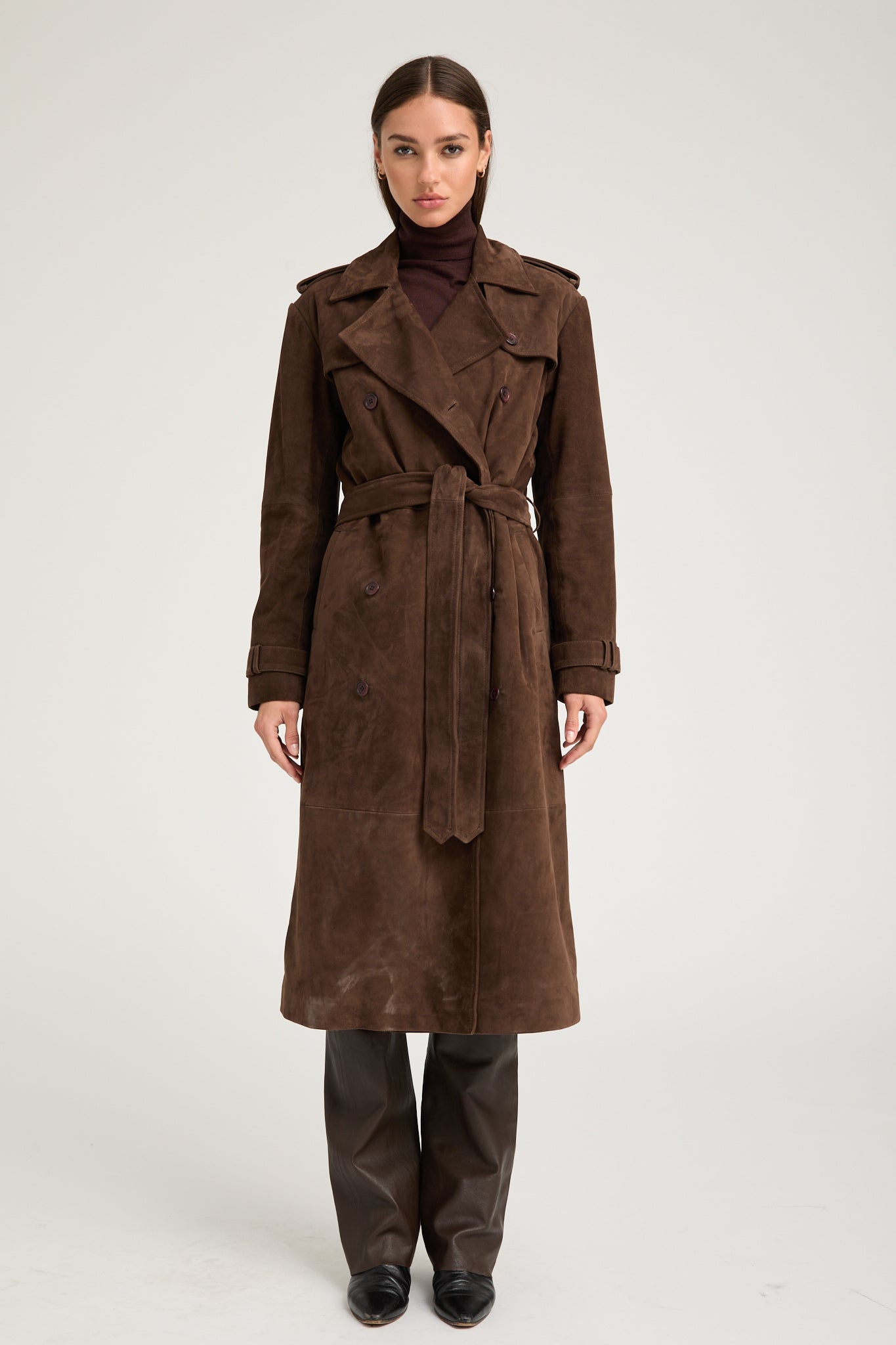 SUEDE TRENCH COAT AMERICANO – SPRWMN