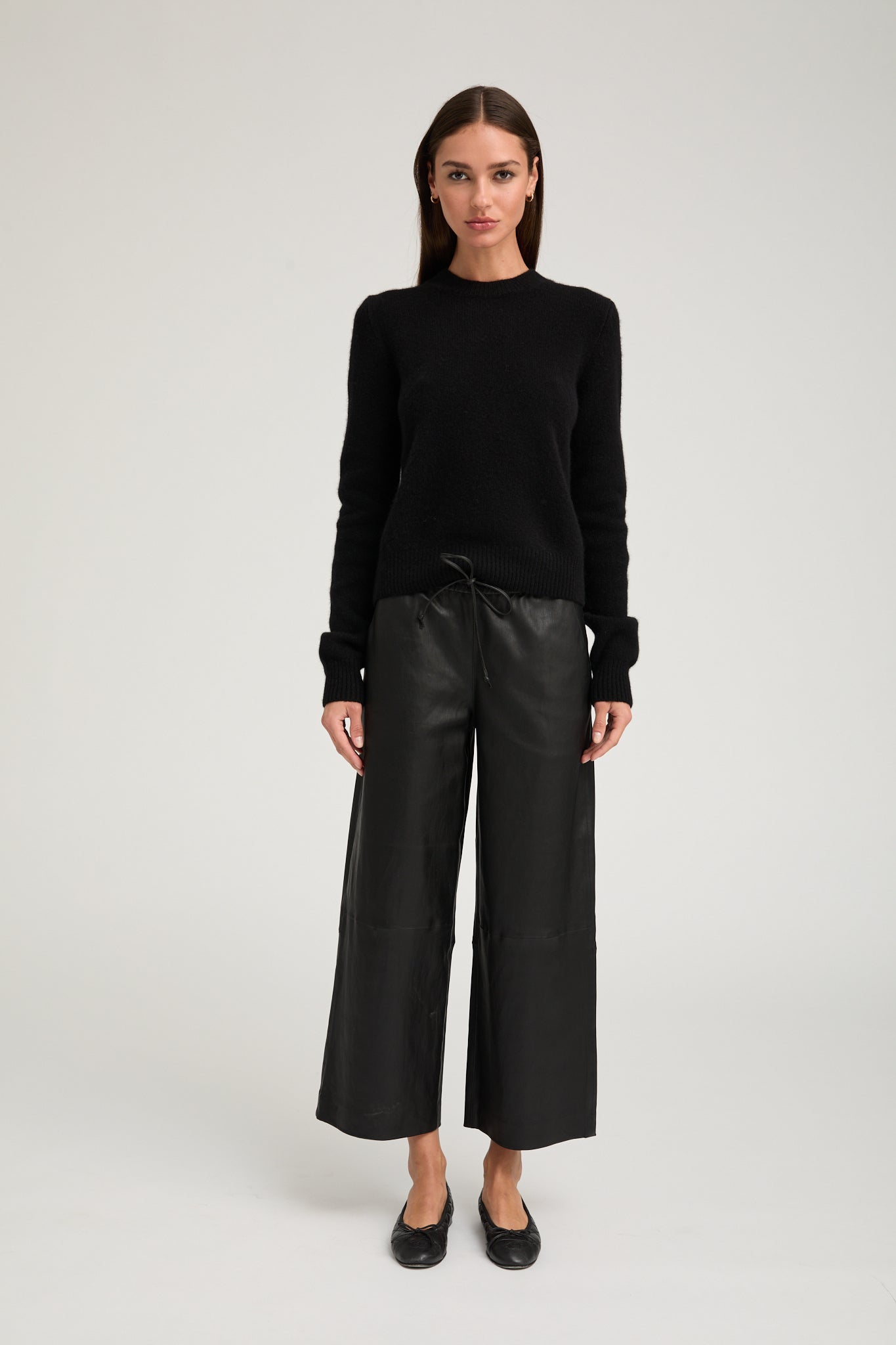 CROPPED BAGGY PANTS BLACK – SPRWMN