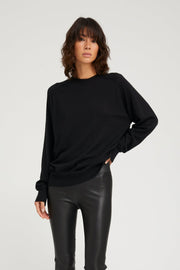 Black Cashmere Boyfriend Sweater