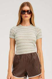 Pointelle Baby Tee