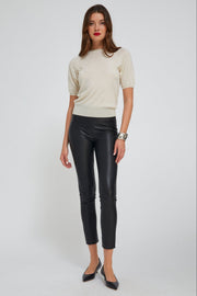 Black Leather Ankle