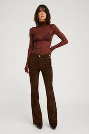 Americano Suede 5 Pocket Micro Flare