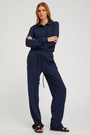 Straight Leg Cotton Terry Sweatpants
