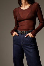 Americano Tissue Cashmere Long Sleeve Baby Tee