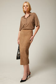 Carolyn Suede Tube Skirt