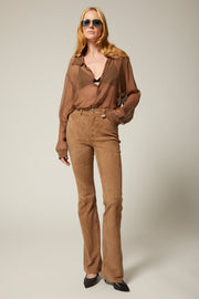 Suede 5 Pocket Micro Flare