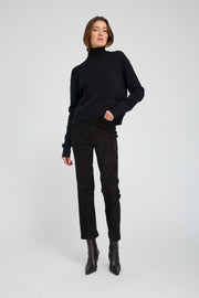 Black Suede Sophia Pull On