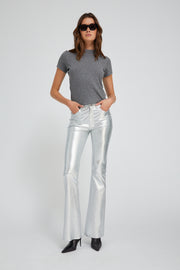 Leather 5 Pocket Micro Flare
