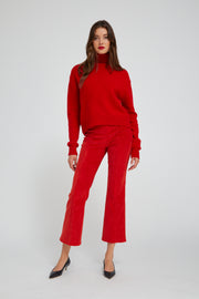 Corduroy Ankle Flare with Princess Seams
