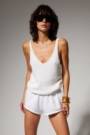 Camille Cotton Bouclé Tank