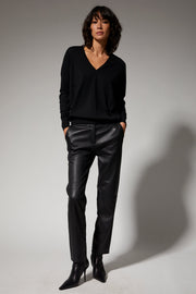 Sophia Leather Cigarette Trousers