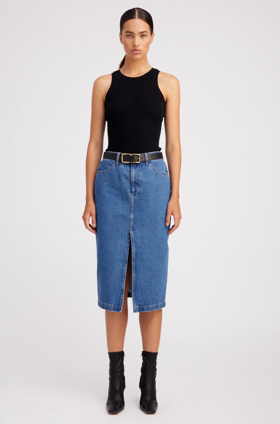 Coco Denim A-Line Pencil Skirt