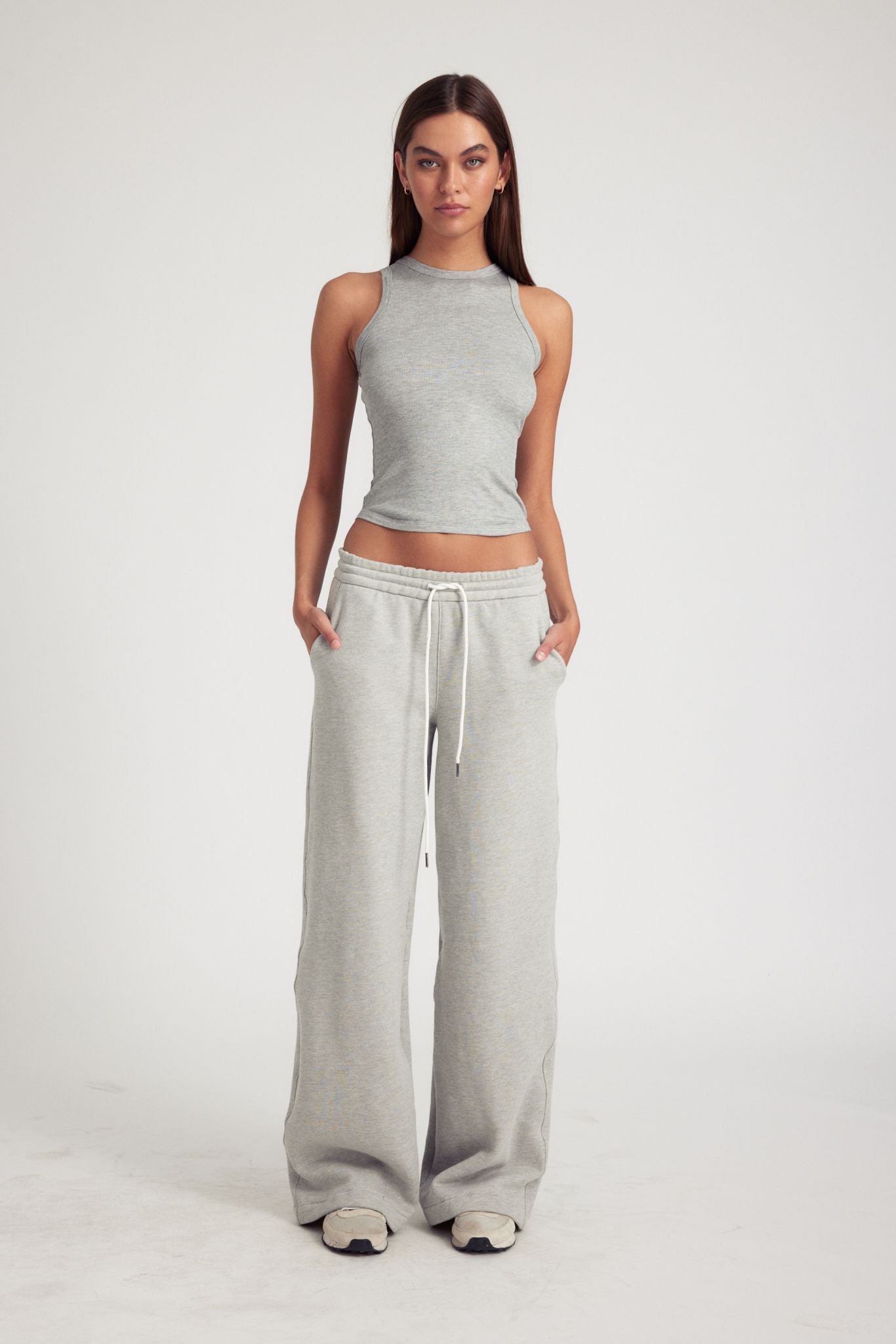 Heather Grey Baggy Athletic Sweatpants