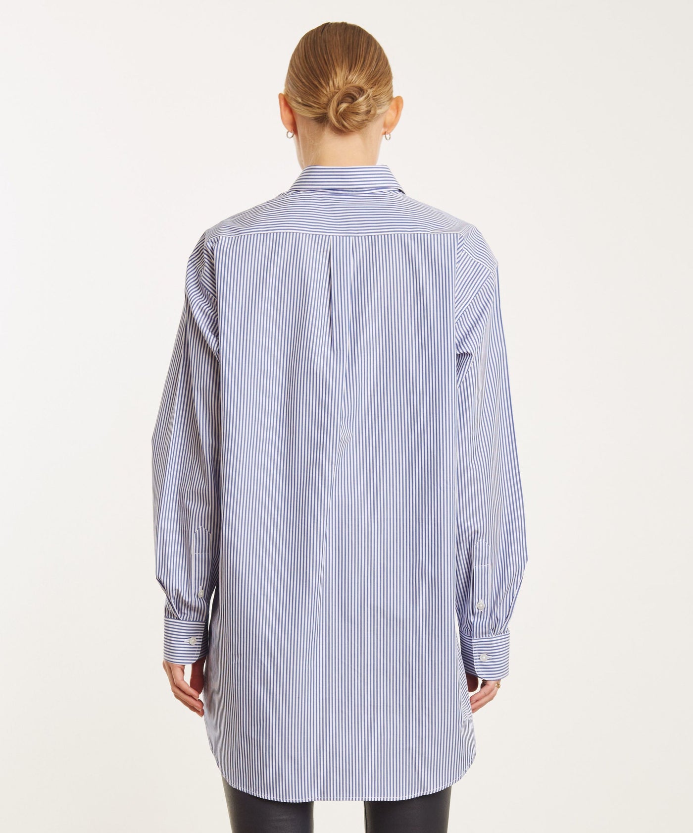 Navy Cotton Oversized Shirt