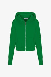 Shrunken Zip-Up Cotton Hoodie