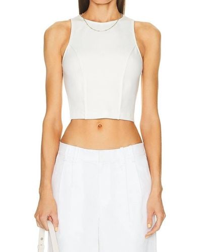 White Audrey Pintuck Top
