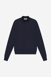 Cotton Terry Polo Sweatshirt