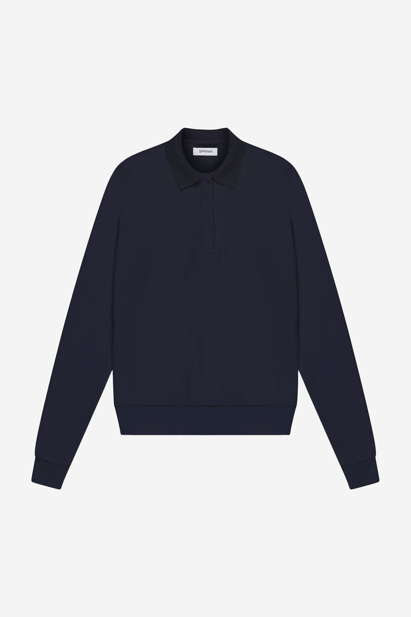 Cotton Terry Polo Sweatshirt