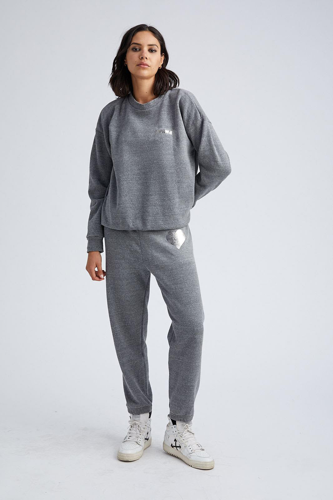 Dark Grey Heart Sweatpants